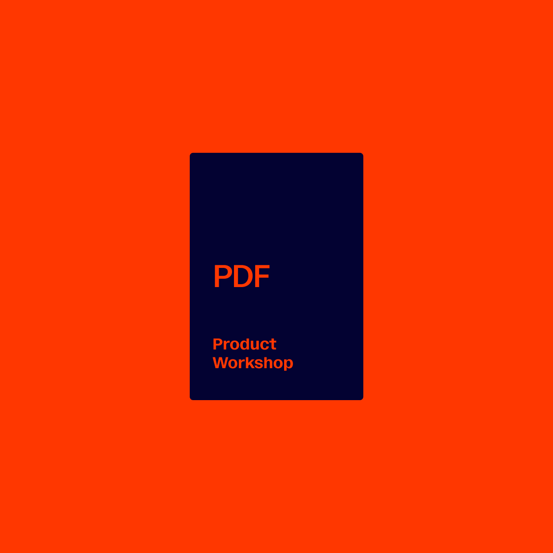 Product Workshop, PDF
